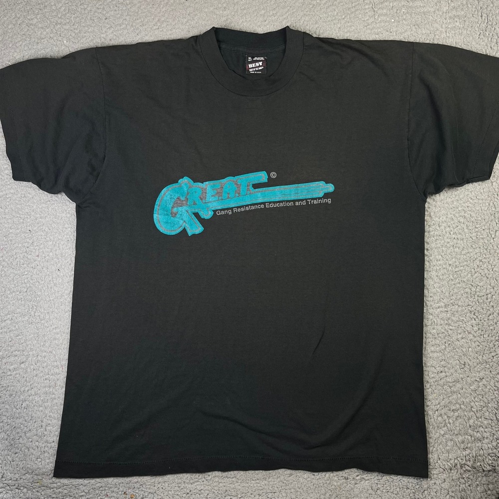 G.R.E.A.T. Gang Resistance Education Training T-Shirt Vintage Single Stitch Tee